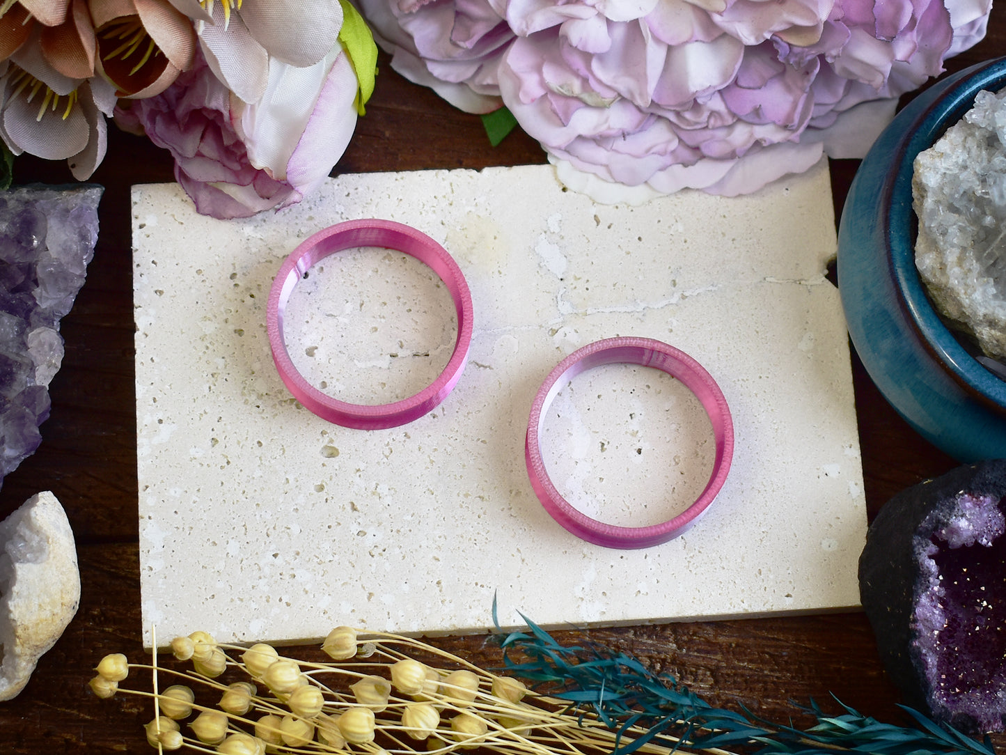 Ohr-Tunnel 10-100mm | Rosa-Silbern | 3D-Druck