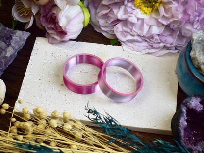 Ohr-Tunnel 10-100mm | Rosa-Silbern | 3D-Druck