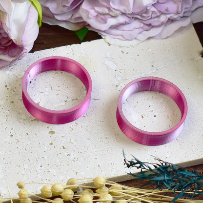 Ohr-Tunnel 10-100mm | Rosa-Silbern | 3D-Druck