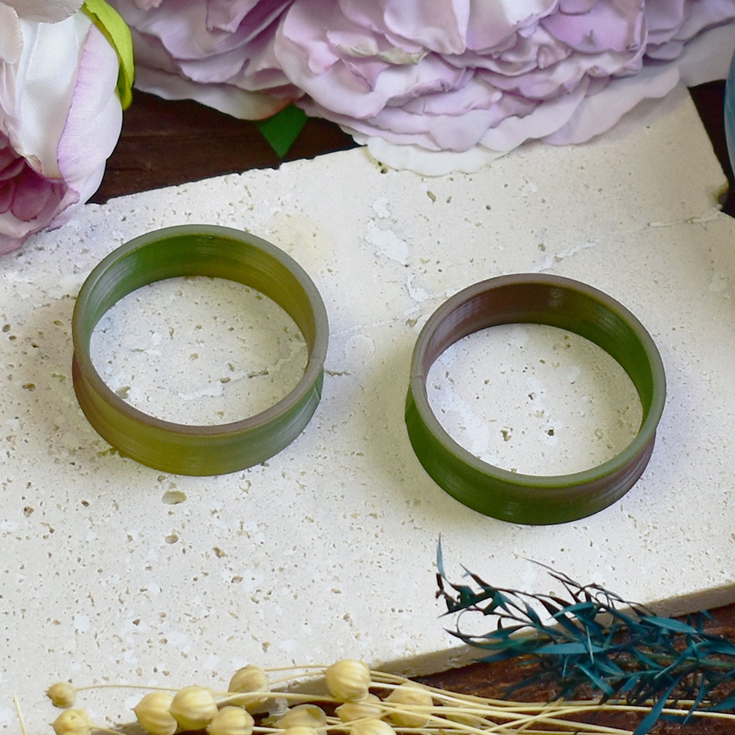 Ohr-Tunnel 10-100mm | Army Green | 3D-Druck