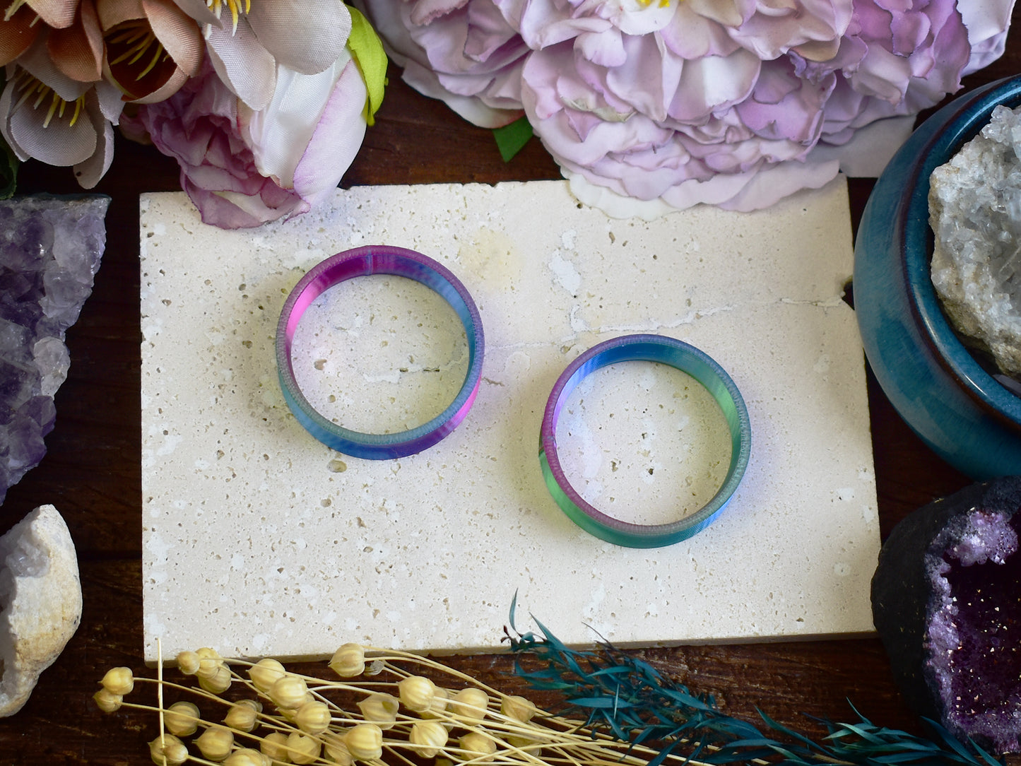 Ear tunnels 10-100mm | Blue, Green, Fuchsia