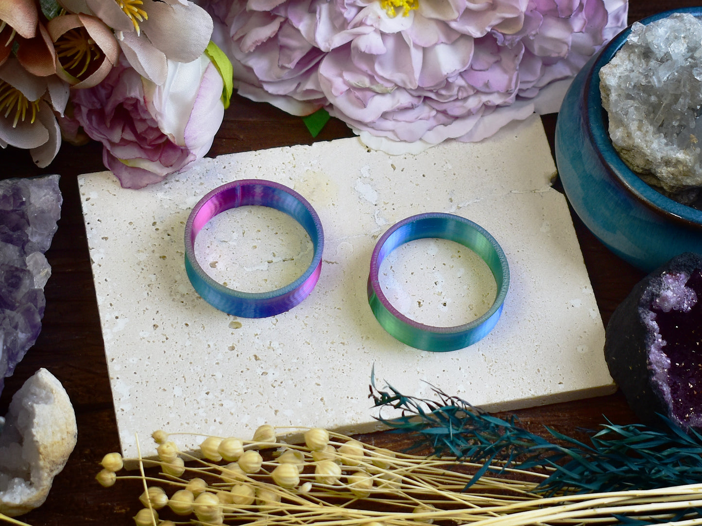 Ear tunnels 10-100mm | Blue, Green, Fuchsia