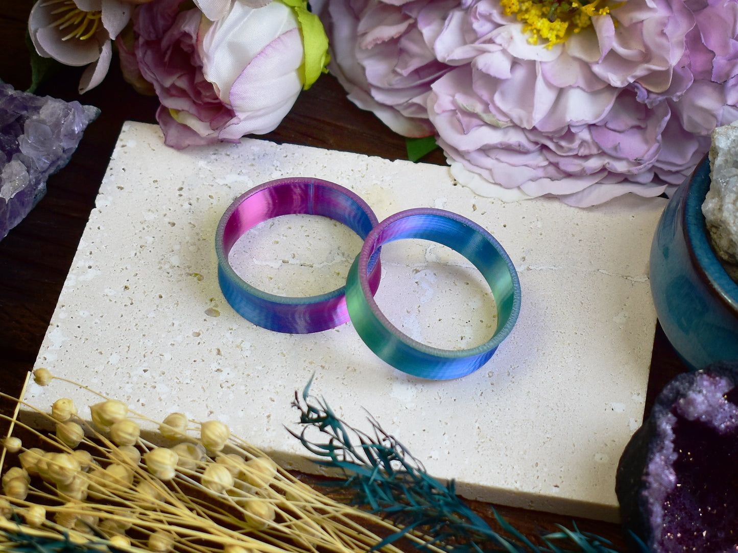 Ear tunnels 10-100mm | Blue, Green, Fuchsia