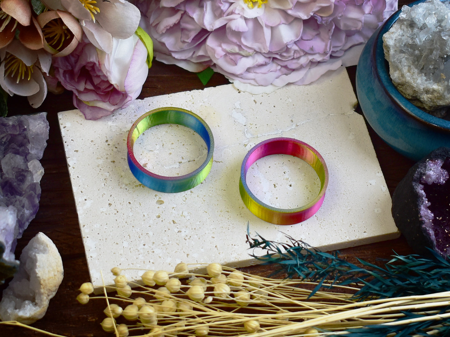 Ear tunnels 10-100mm | Yellow, Fuchsia, Blue