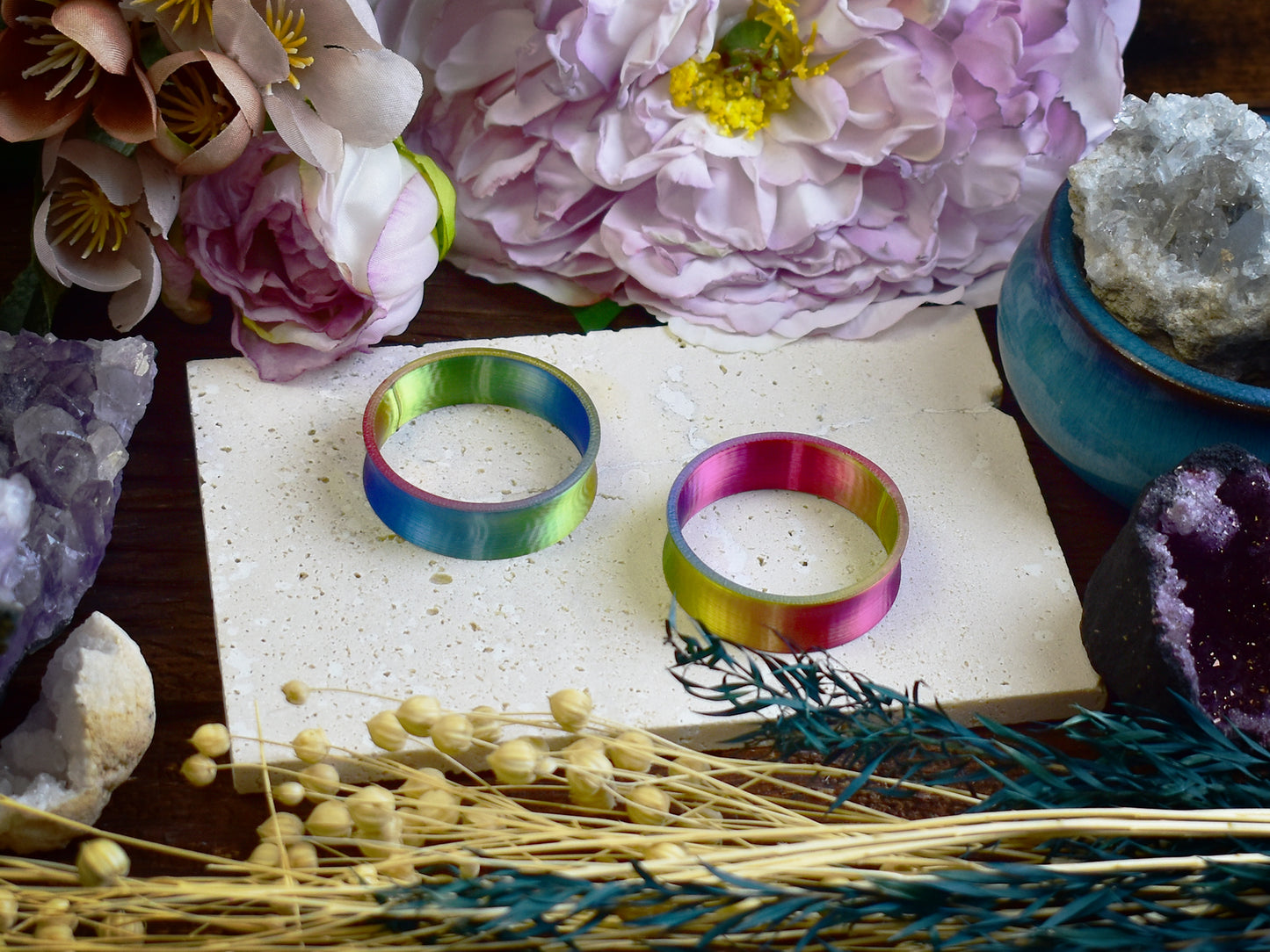 Ear tunnels 10-100mm | Yellow, Fuchsia, Blue