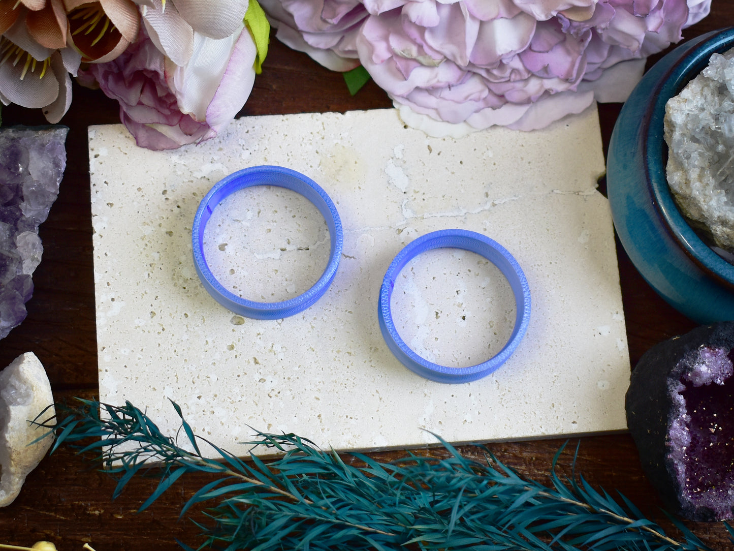 Tunele do uszu 10-100mm | Biało-niebieskie