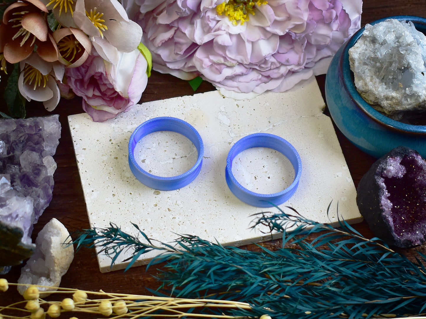 Tunele do uszu 10-100mm | Biało-niebieskie