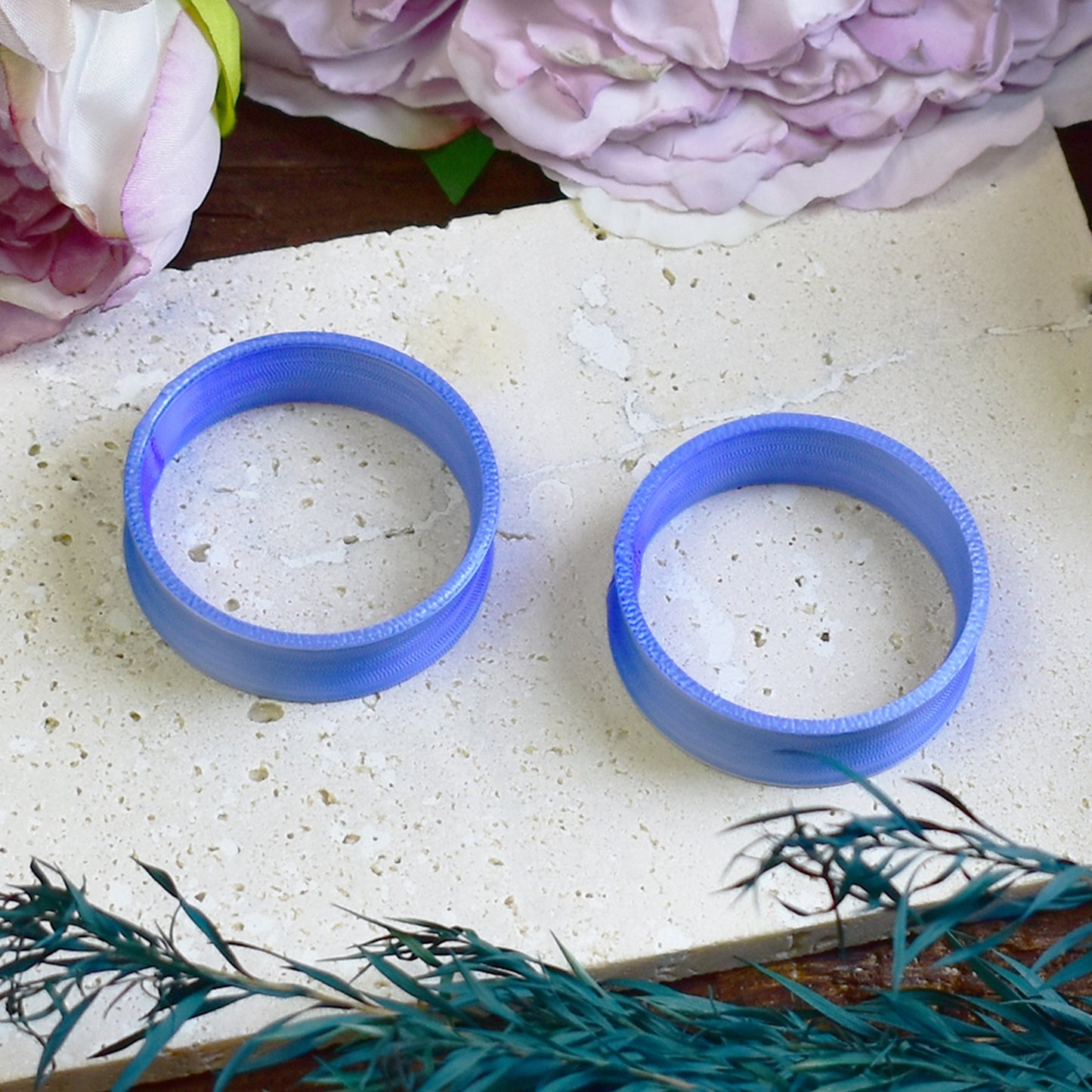 Tunele do uszu 10-100mm | Biało-niebieskie