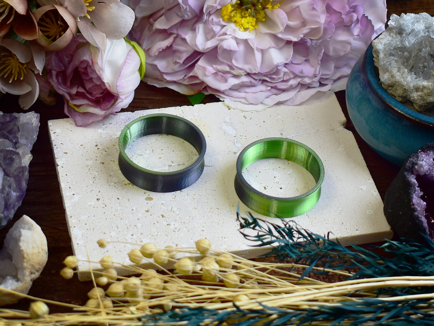 Tunele do uszu 10-100mm | Szaro-zielone