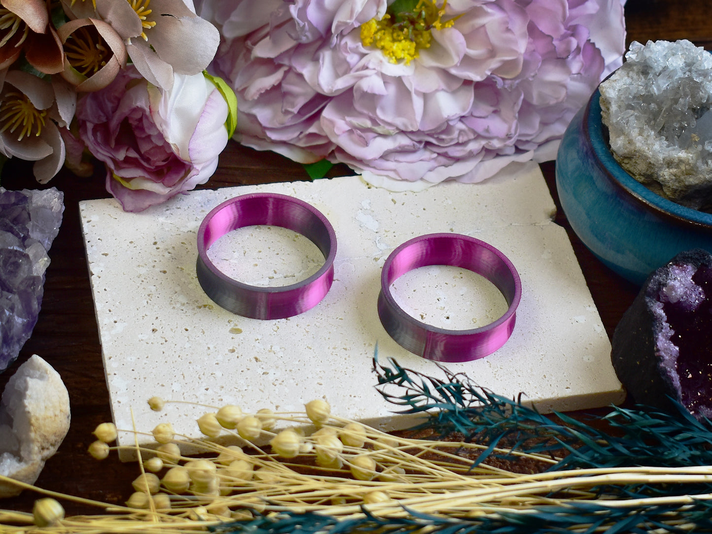 Túneles para orejas 10-100mm | Gris-Púrpura | Impresión 3D