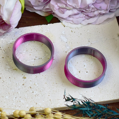 Túneles para orejas 10-100mm | Gris-Púrpura | Impresión 3D