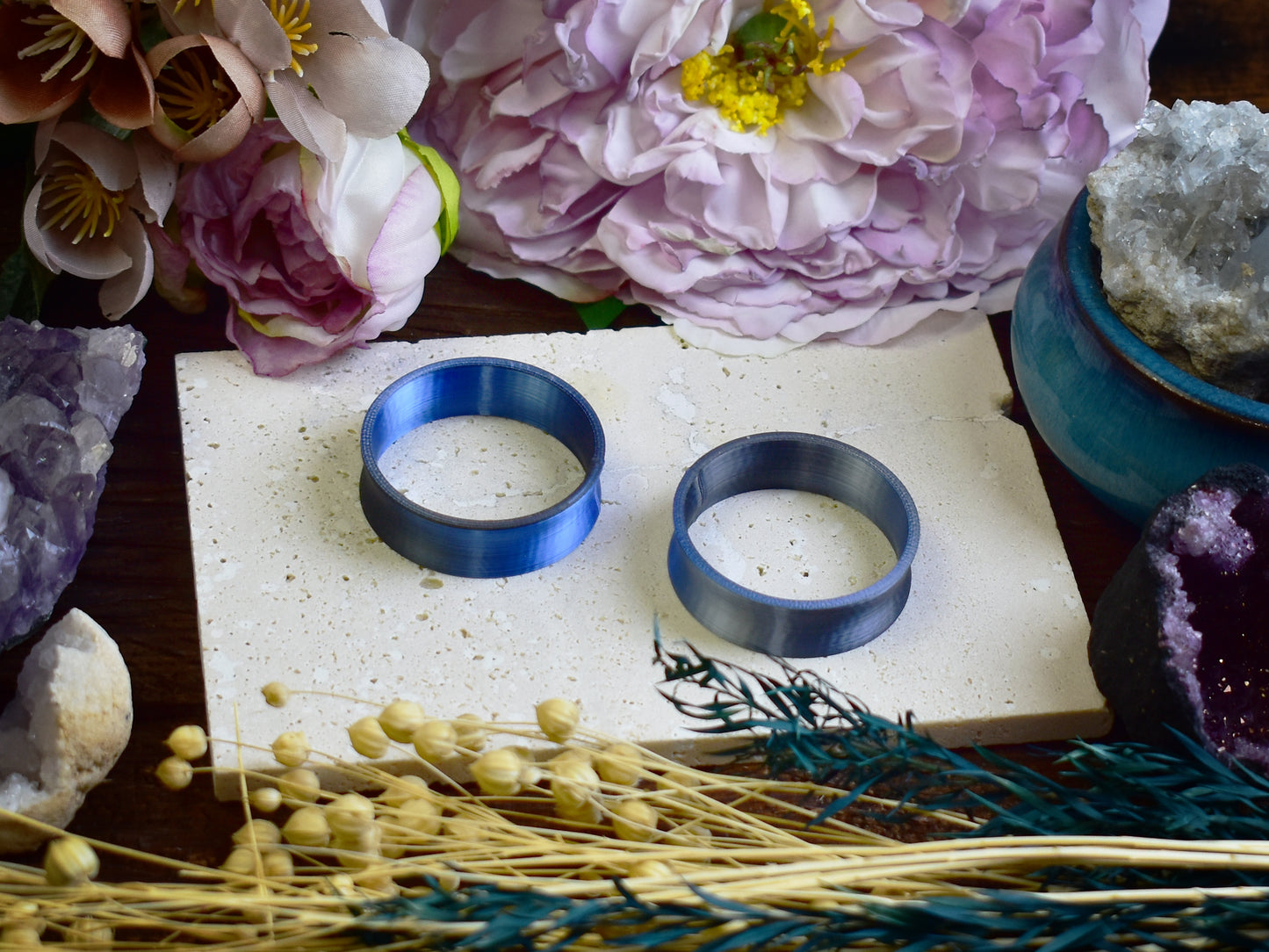 Tunele do uszu 10-100mm | Niebieski-szary-czarny