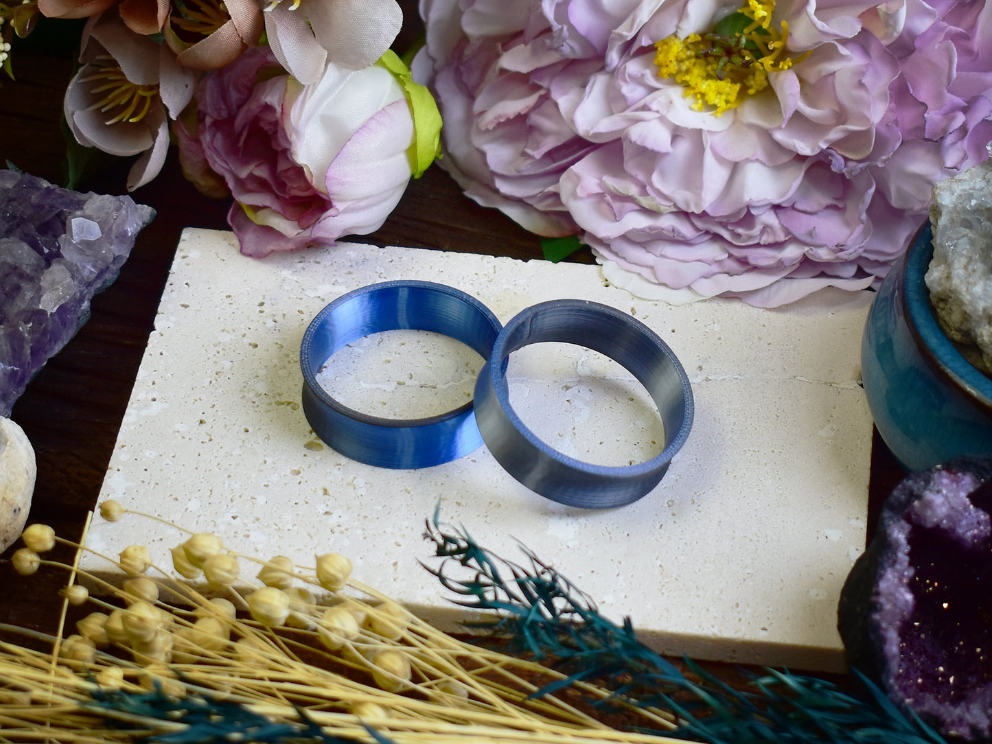 Tunele do uszu 10-100mm | Niebieski-szary-czarny