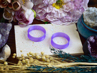 Túneles para orejas 10-100mm | Púrpura Transparente | Impresión 3D