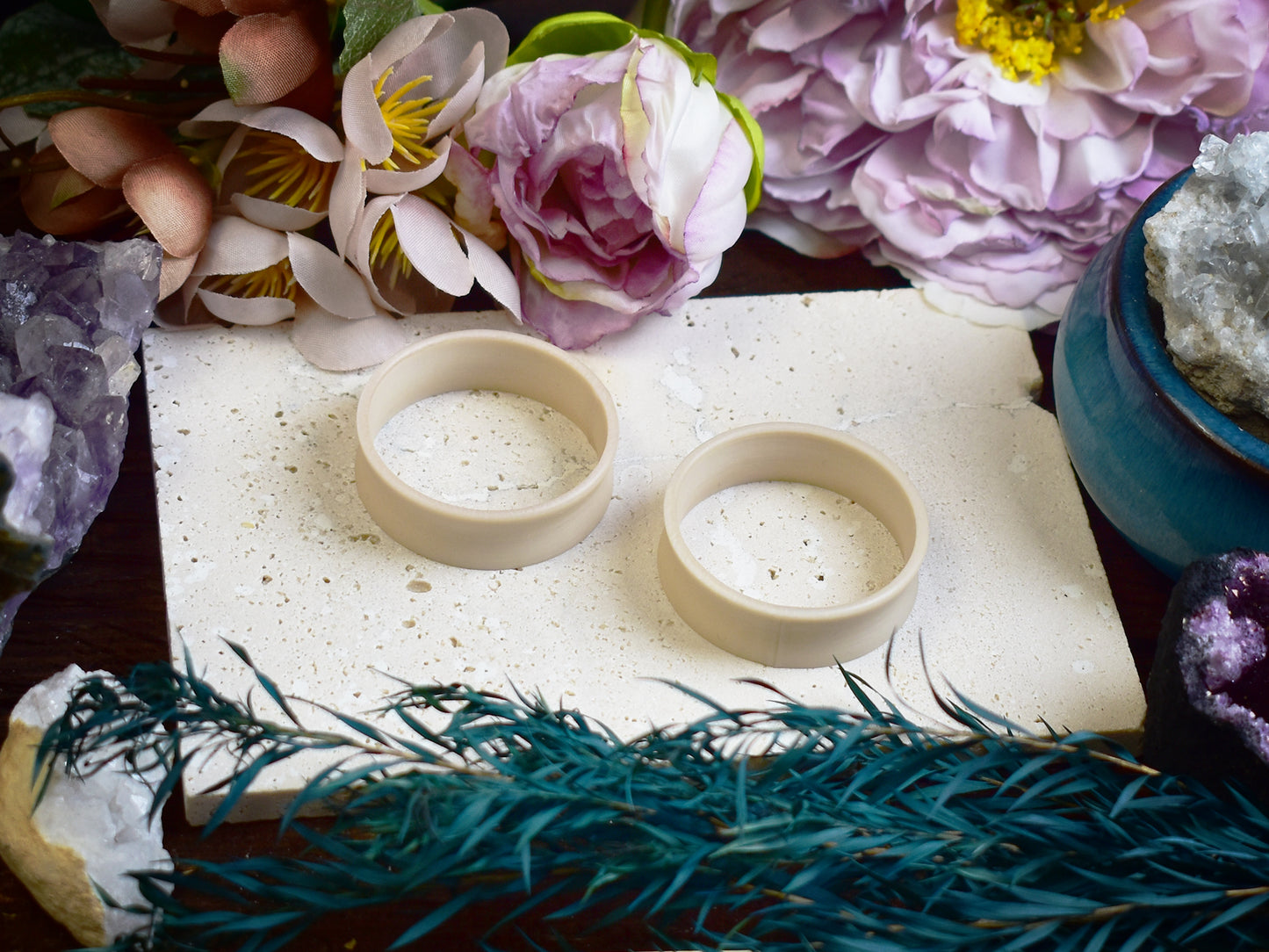 Túneles para orejas 10-100mm | Blanco Hueso | Impresión 3D