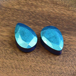 Faceted ear plugs 25mm | Teardrop | Pair Spirit Of Copper