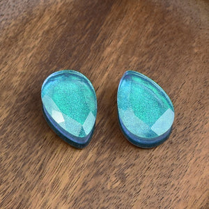Faceted ear plugs 25mm | Teardrop | Pair Spirit Of Copper