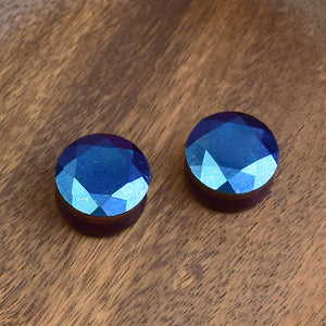 Faceted ear plugs 22mm | Pair Spirit Of Copper