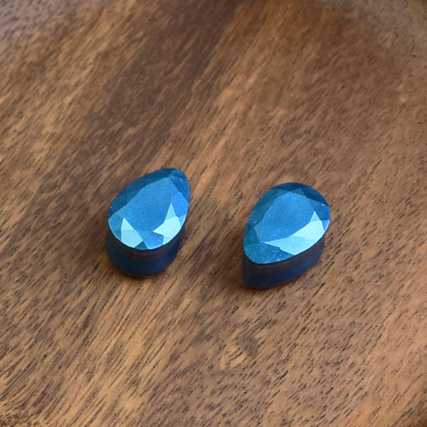 Fasetowane plugi do uszu 16mm | łezki | Para Spirit Of Copper