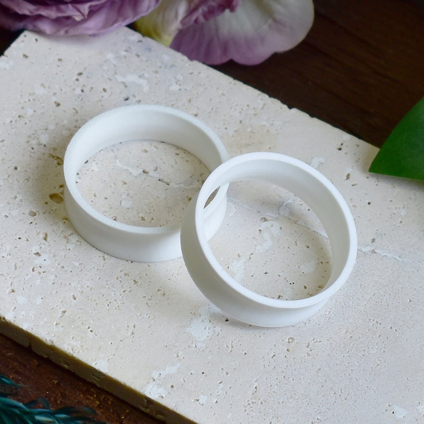 Tunele do uszu 10-100mm | Bawełniana biel