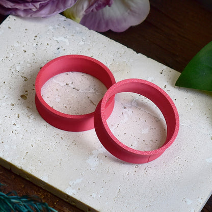 Tunele do uszu 10-100mm | Pastelowe czerwone