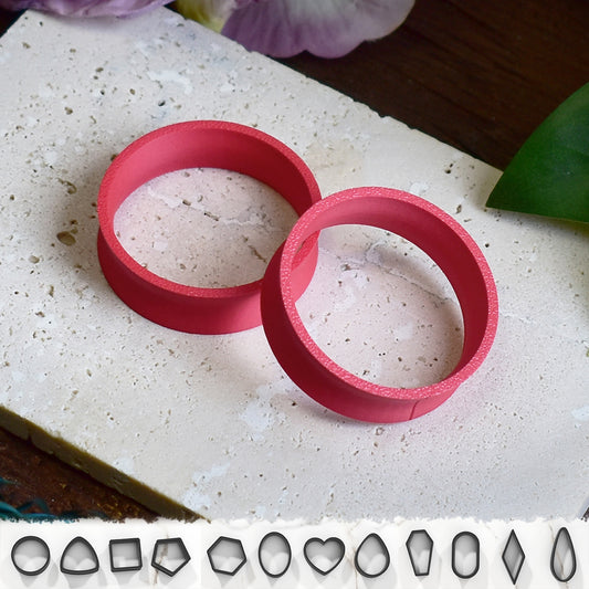 Ear tunnels 10-100mm | Pastel Red | 12 Shapes