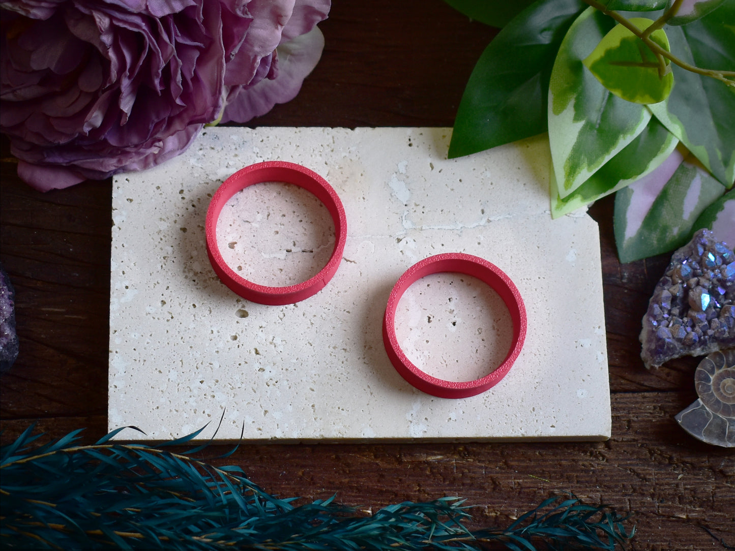 Tunele do uszu 10-100mm | Pastelowe czerwone