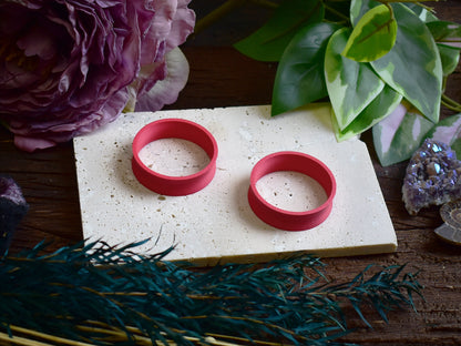 Tunele do uszu 10-100mm | Pastelowe czerwone