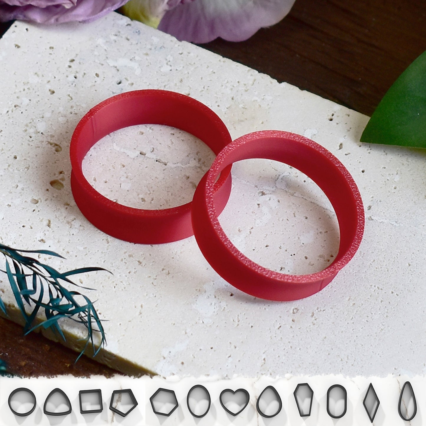 Ear tunnels 10-100mm | Red | 12 Shapes