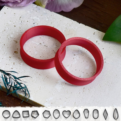 Ear tunnels 10-100mm | Red | 12 Shapes