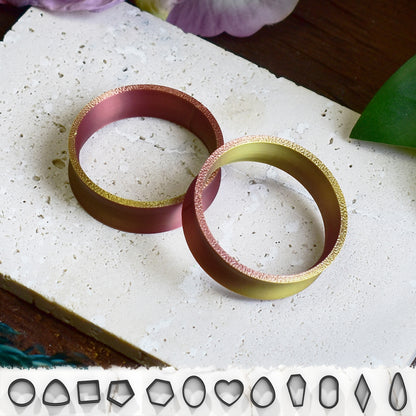 Ear tunnels 10-100mm | Gold Copper | 12 Shapes