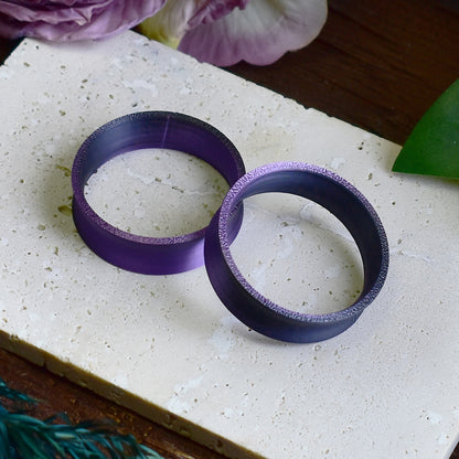 Tunele do uszu 10-100mm | Czarno-fioletowe