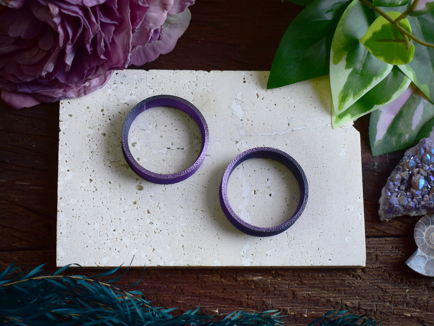 Tunele do uszu 10-100mm | Czarno-fioletowe