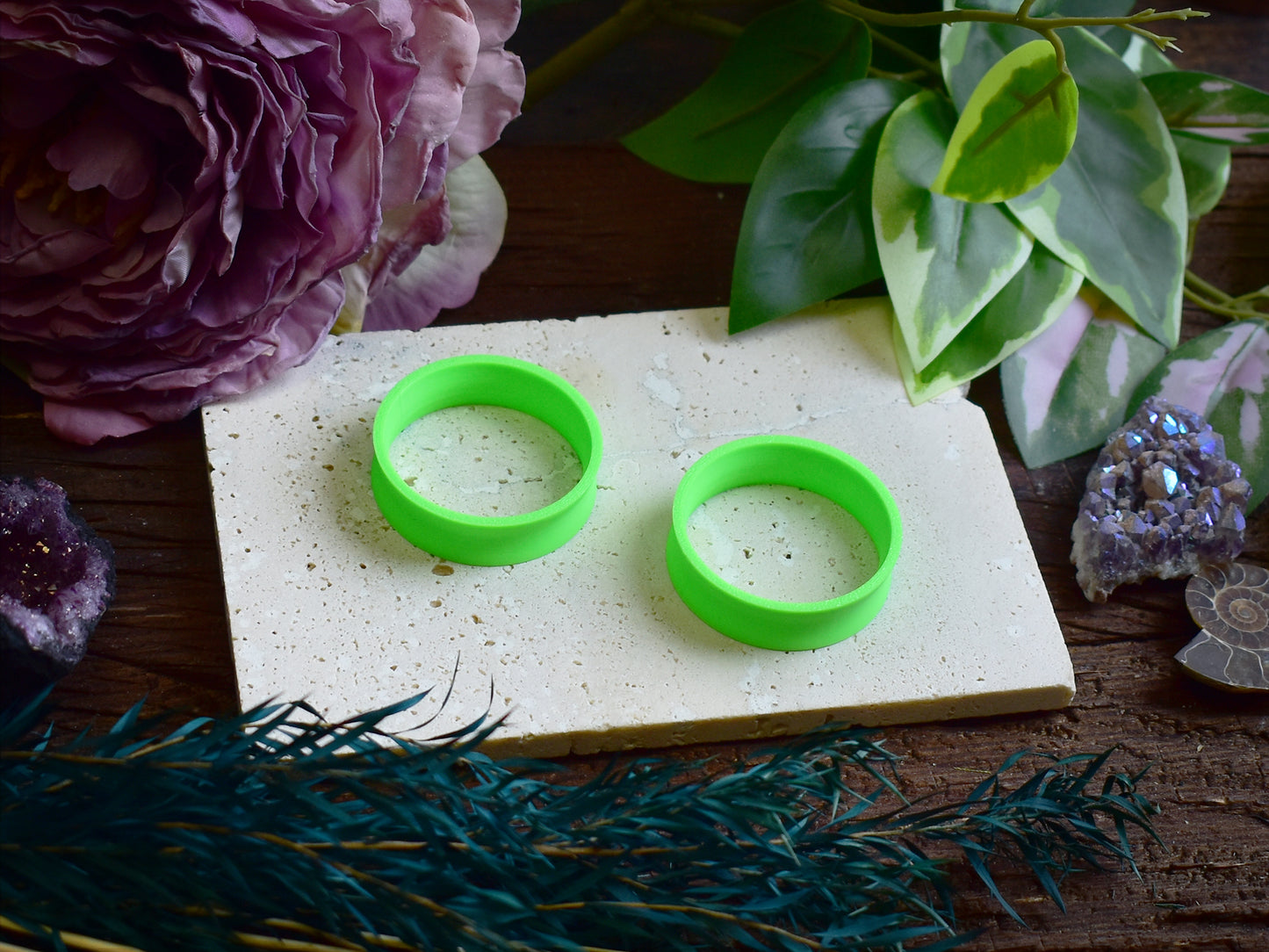 Tunele do uszu 10-100mm | Neonowe zielone