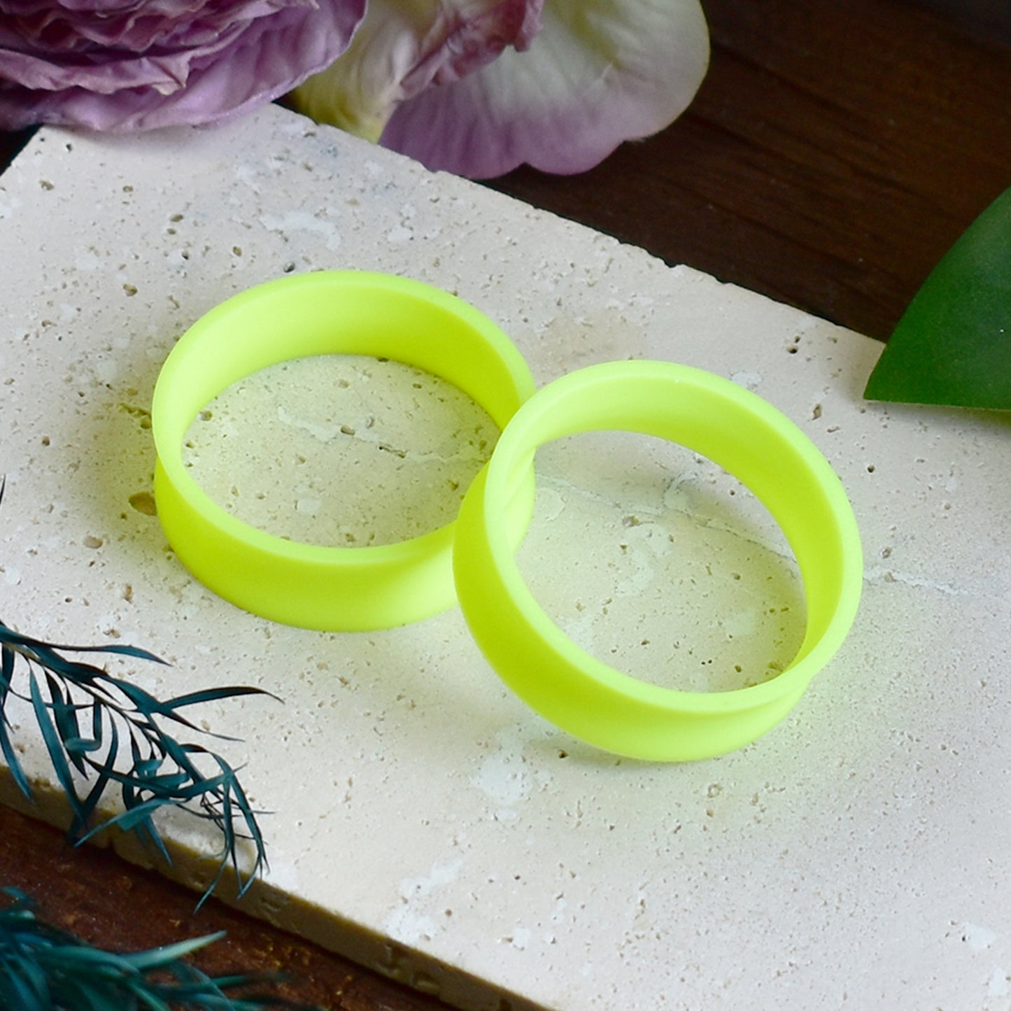 Tunele do uszu 10-100mm | Neonowe żółte