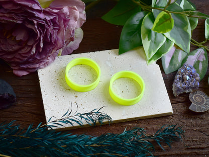 Tunele do uszu 10-100mm | Neonowe żółte