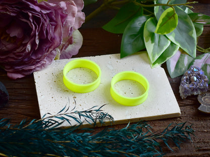 Tunele do uszu 10-100mm | Neonowe żółte