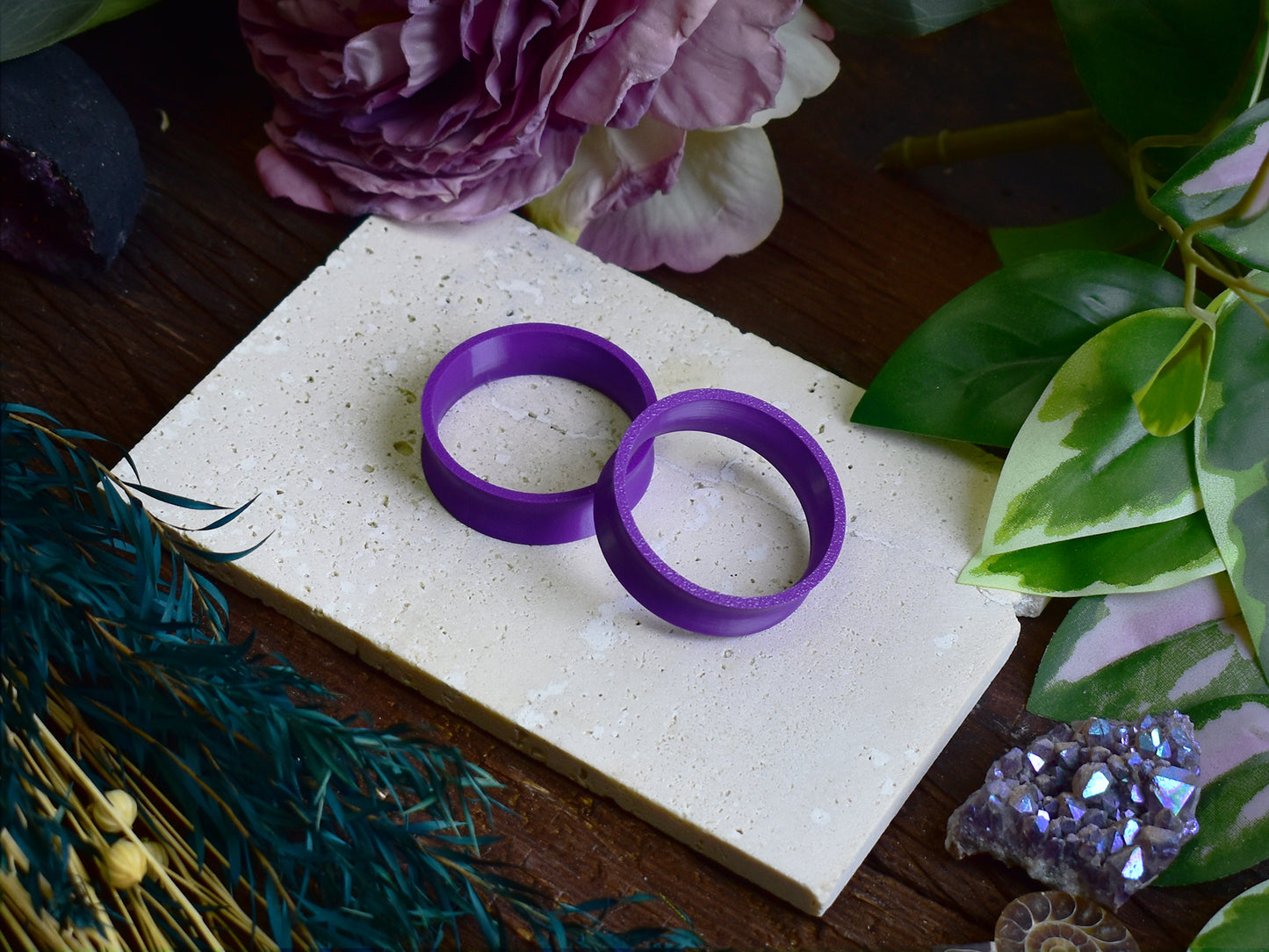 Tunele do uszu 10-100mm | Ciemne fioletowe