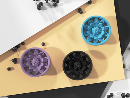 Ear Tunnels with Lotus Flower | 14 Colors