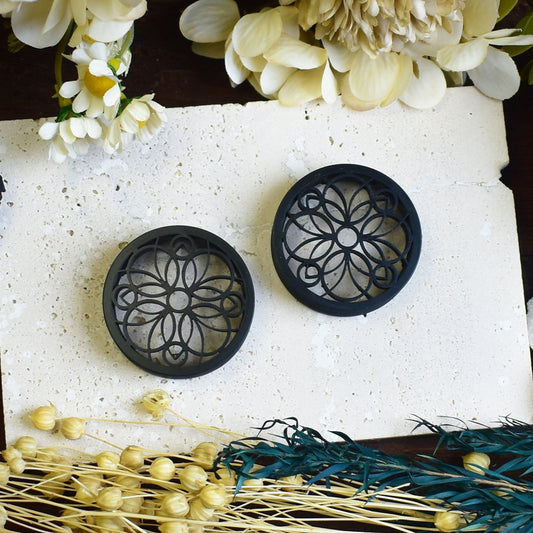 Ear Tunnels with Rosette | 14 Colors