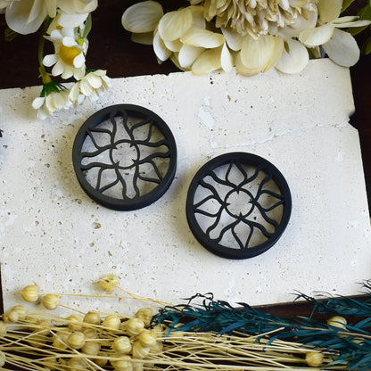 Ear Tunnels with Rosette | 14 Colors