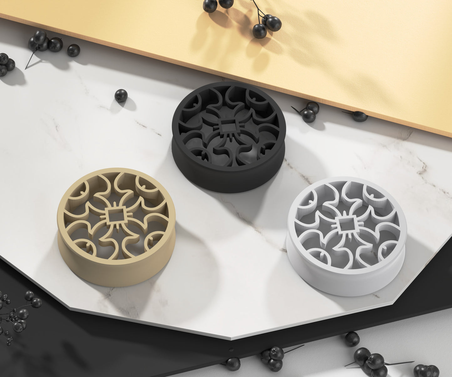 Ohr-Tunnels mit Rosette 20-100mm | 14 Farben