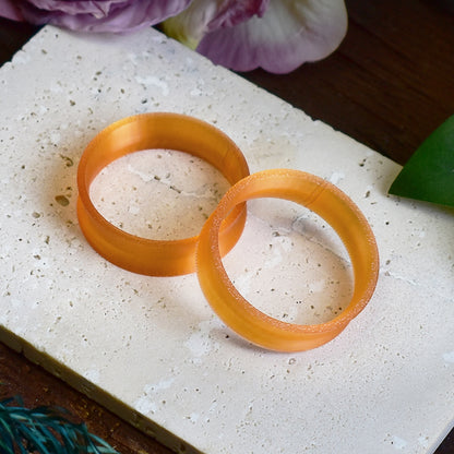 Túneles para orejas 10-100mm | Naranja Transparente