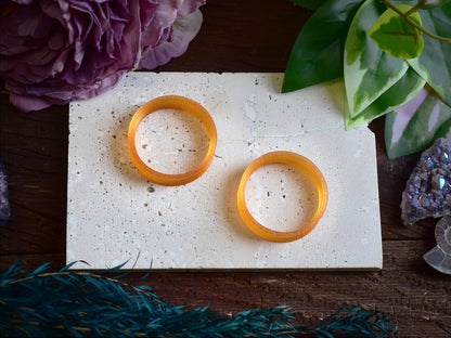 Túneles para orejas 10-100mm | Naranja Transparente