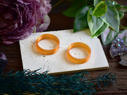 Túneles para orejas 10-100mm | Naranja Transparente