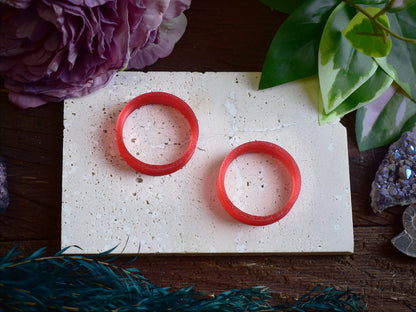 Tunele do uszu 10-100mm | Transparentne czerwone