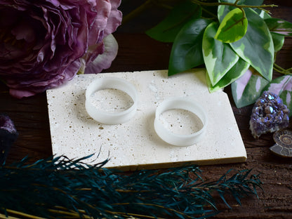 Tunele do uszu 10-100mm | Transparentne białe