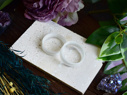 Tunele do uszu 10-100mm | Transparentne białe