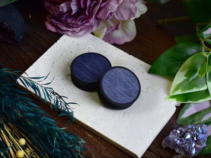 Tunele do uszu 10–100 mm z drewnem | Ciemny niebieski