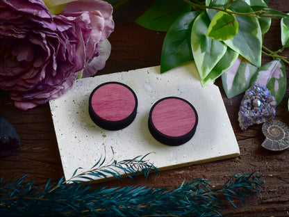 Tunele do uszu 10–100 mm z drewnem | Róż